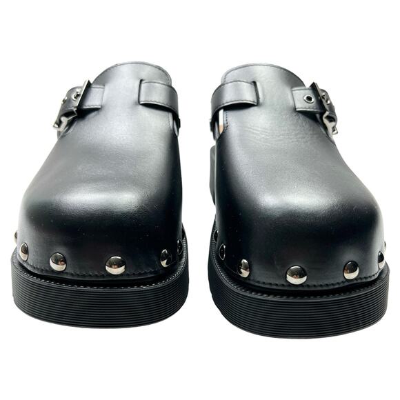 CHRISTIAN DIOR Diorquake Studded Clog EU 41 US 11 Black Buckle Lug Sole Mules - Picture 2 of 15